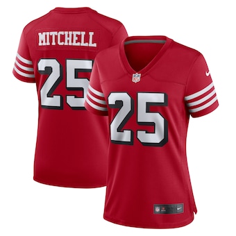 womens nike elijah mitchell scarlet san francisco 49ers _002